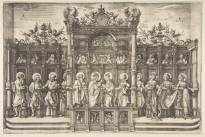 Grand stalle de chœur avec Christ bénissant la Vierge, vers 1518-20 - Daniel Hopfer