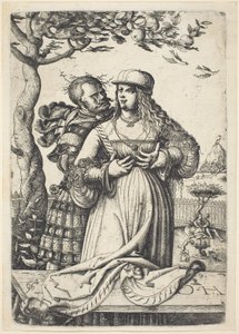 Soldat embrassant une femme