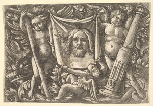 Le Suaire tenu par deux anges, ca. 1515 - Daniel Hopfer