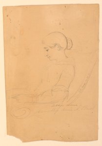 Dessin, Annie A. Brush, assise, 22 septembre 1841 - Daniel Huntington