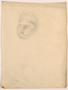 Dessin, enfant endormi, 1840-45 - Daniel Huntington