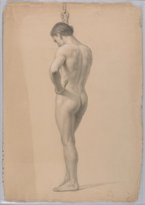 Dessin, Nu masculin debout, novembre 1866 - Daniel Huntington