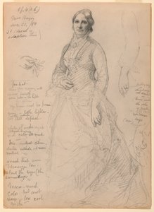 Dessin, Mme Rutherford B. Hayes, 21 décembre 1880 - Daniel Huntington