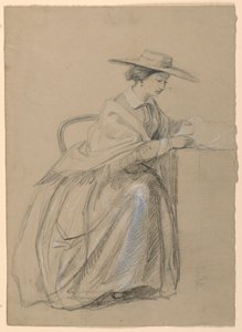 Dessin, Mme Sheppard Gandy assise, 1859 - Daniel Huntington