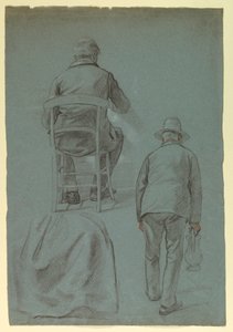Dessin, draperie de jupe pour Mme Sheppard Gandy, 1859 - Daniel Huntington