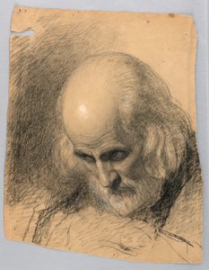 Dessin, étude pour "Une leçon de charité", 1863 - Daniel Huntington