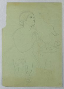 Dessin, étude pour "Communion of t", 1845 - Daniel Huntington