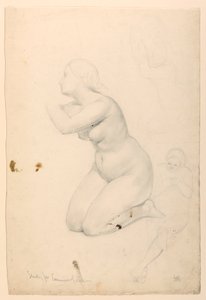 Dessin, étude pour la "Communion des malades", 1844-45 - Daniel Huntington