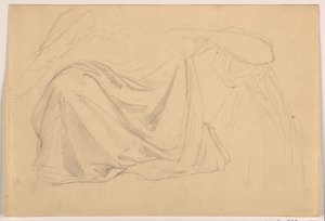 Dessin, étude pour "Justice et Paix :, draperie, 1878-86