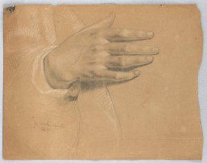 Dessin, étude pour "Martha Reprove", février 1855 - Daniel Huntington