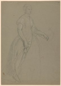 Dessin, étude pour la "Réception de Martha Washington", 1860