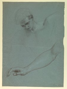Dessin, étude pour "Le rêve de Mercy", 1857-58 - Daniel Huntington