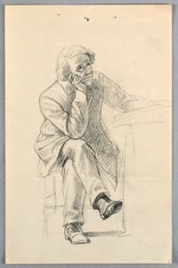 Dessin, étude pour le "Groupe scientifique", 1858