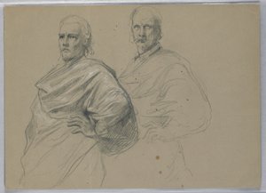 Dessin, étude pour "Titian Showing", 1871-72 - Daniel Huntington