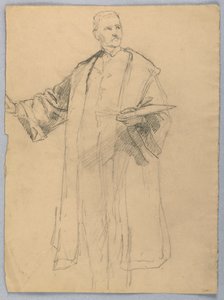 Dessin, étude pour "Titian Showing", 1872