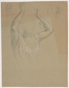 Dessin, Femme aux mains levées A, 1844-45 - Daniel Huntington