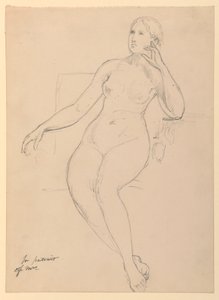 Femme nue assise