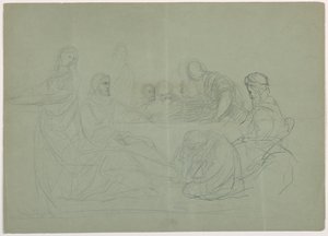 Marie lavant les pieds du Christ - Daniel Huntington