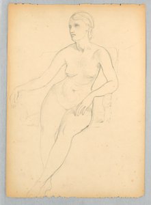 Étude de nu assis pour le portrait de Helen Hamersley - Daniel Huntington