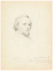 Croquis de la tête de Peter Richards pour son portrait - Daniel Huntington