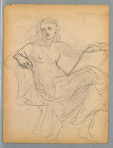 Esquisse de femme assise pour le tympan de la National Academy of Design