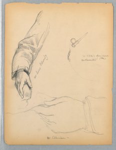 Esquisses du bras droit de M. Kennedy et de la main gauche de M. Silliman - Daniel Huntington