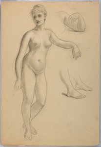 Femme nue debout - Daniel Huntington