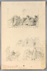 Étude pour "Groupe scientifique"