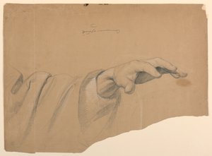 Étude de la main gauche pour "Communion des malades"