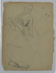 Étude de femme debout pour "La Cour républicaine" (Jour de réception de Lady Washington) - Daniel Huntington