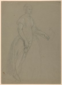Étude de femme debout pour "La Cour Républicaine" (Jour de réception de Lady Washington)
