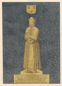 Plaque de laiton pour Mme Hester Heve de l