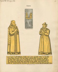Plaque de laiton pour William et Jane Smith de l