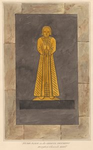 Plaque de laiton pour un homme non identifié, pavé du chœur de l