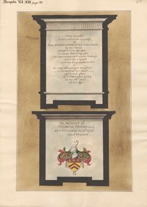 Mémoriaux à Miss Sophia Henrietta Voelcker et Thomas Crump de l