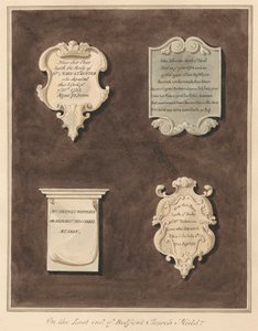 Mémoriaux à Mme Mary Staunton, John Silvester, Mme Frances Whiterly et Mme Rebecca Lone de l
