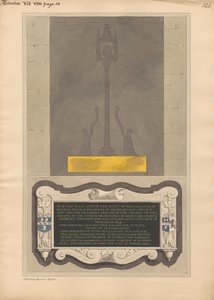 Restes de plaque de laiton et mémorial à William Nicol, Ann sa femme, Elizabeth sa fille et William son fils de l