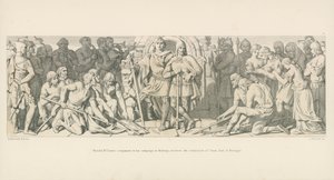 Harold, compagnon de Guillaume dans sa campagne en Bretagne, reçoit la soumission de Conan, comte de Bretagne