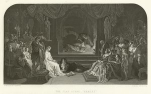 La scène de la pièce dans Hamlet - Daniel Maclise