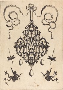 Grand pendentif, en bas à gauche et à droite deux créatures de la mer - Daniel Mignot