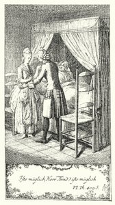 Est-ce possible, Herr Feind? Est-ce possible? (gravure) - Daniel Nikolaus (after) Chodowiecki