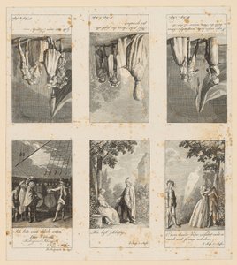 Pages 1 à 3 et 10 à 12 de « La Tempête » de Shakespeare - Daniel Nikolaus Chodowiecki
