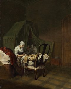La chambre de la parturiente - Daniel Nikolaus Chodowiecki