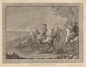 Le roi Frédéric II de Prusse, parade de la garde à Potsdam - Daniel Nikolaus Chodowiecki