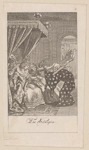 Reine, planche 4 de la série « La danse macabre » - Daniel Nikolaus Chodowiecki