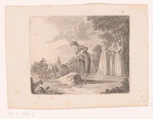 M. de Vollange jouant de la guitare, tandis que trois dames écoutent à droite - Daniel Nikolaus Chodowiecki