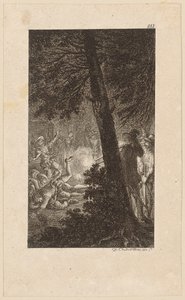 Gravure sur cuivre illustrant « Gil Blas de Santillana », tome 3 - Daniel Nikolaus Chodowiecki