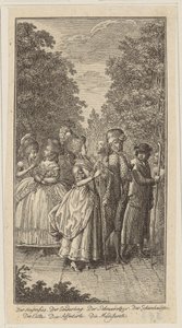 Gravure de titre illustrant les « Portraits » de Westphal, deuxième partie - Daniel Nikolaus Chodowiecki