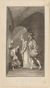 Gravure de titre pour le roman de chevalerie « Le Faucon » - Daniel Nikolaus Chodowiecki