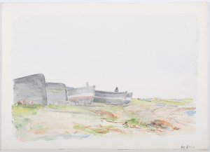 Barques de pêche, Holy Island, 1895 - Daniel Oliver